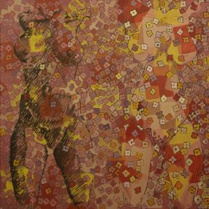 Trip-Tease 1 : 100x100 cm - Technique mixte sur toile